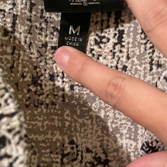 Target brand tank. Ruffle neck line. Black and white. Size Medium. - Picture 2 of 4